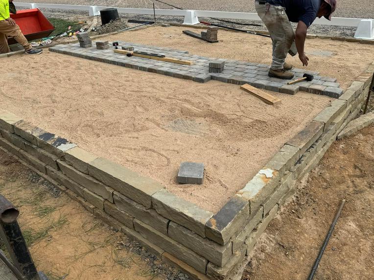 building a concrete wall