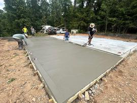 laying concrete
